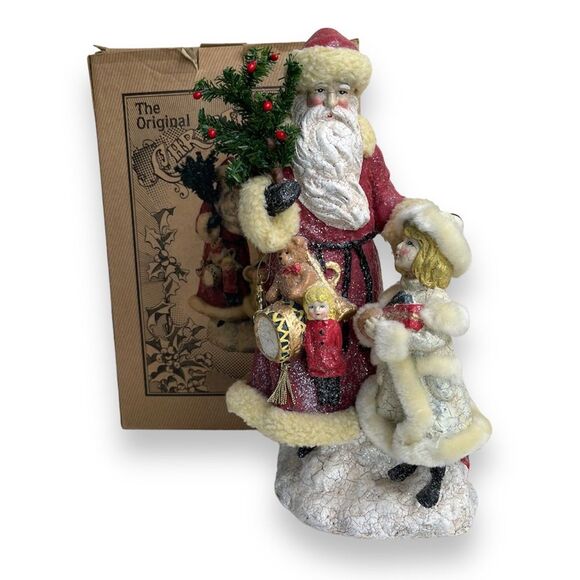 Cracker Barrel Original Christmas Collection Santa Girl Crackled Sparkly 13.5 In - Picture 2 of 16